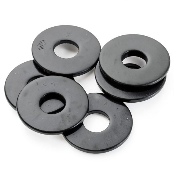 M6 Black Flat Washers by OUSCHR 304 Stainless Steel 50pcs-4